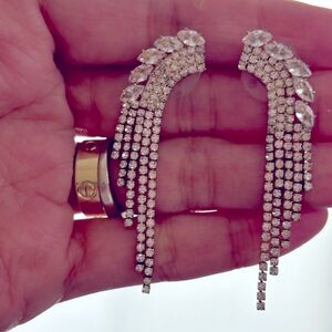 Fancy rhinestone halo earrings. It’s classy and fun and hypo allergenic